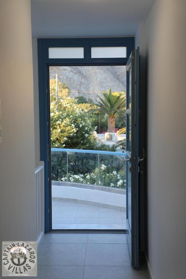 Located By The Sea One Beachfront Private Captain Lazaros Pool Villa With Loft In 750Sqm Spacious Private Plot-Jacuzzi-Sunrelax-Furnished Terace-Gazebo-Private Parking,Sleep 3 Adults And 2 Children, Just Steps From The Black Beach-Seaview Perissa  Exterior photo